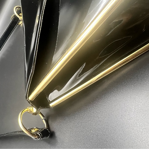 crouch & fitzgerland New York Vegan vintage shouder purse Gold Metal Encased - Picture 11 of 16